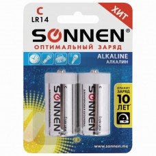 Батарейки алкалиновые Sonnen Alkaline LR14 (C) 2 шт 451090