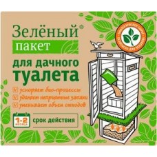 Сухая смесь Зеленый пакет для дачного туалета 30гр, арт. 112