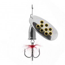 Блесна Premier Fishing Gidra Bug Black №5, 15г. NI с мухой PR-SPRH12B-5NI-B