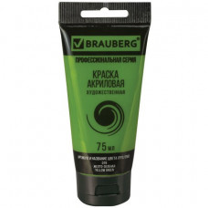 Краска акриловая художественная туба 75 мл желто-зеленая 191099 (5) в СПб, Санкт-Петербурге