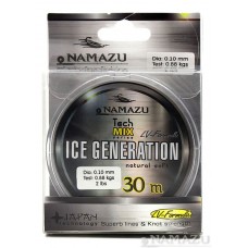 Леска Namazu Ice Generation, 30 м, 0,30 мм, до 7,01 кг, прозрачная NIG30-0,30