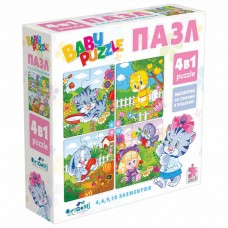 Пазл Baby Puzzle Для девочек, 4 в 1, 4/6/9/12 элементов, 04894