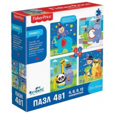 Пазл для детей Origami Fisher Price Музыка 4 в 1, 4/6/9/12 элементов 04660