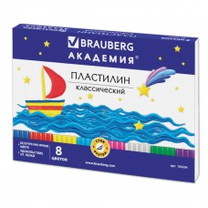 Пластилин классический Brauberg 8 цветов 160 г со стеком 103254